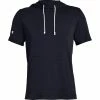 Under Armour Men's Sportstyle Stadium Short Sleeve Hoodie - Black -Easton Glove Shop 1326763 blk 1