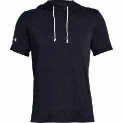 Under Armour Men's Sportstyle Stadium Short Sleeve Hoodie - Black