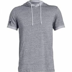 Under Armour Men's Sportstyle Stadium Short Sleeve Hoodie - Steel
