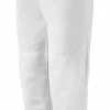 Mizuno Girl’s Belted Softball Pant #350462 - White -Easton Glove Shop 350462 0000y