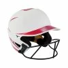 Mizuno F6 Matte Fastpitch Batting Helmet - White/Red -Easton Glove Shop 380392 0010 067561aa 8376 4f40 9e56 7acdb903dc1b