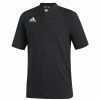 Adidas Under The Lights Short Sleeve 1/4 Zip Cage Jacket - Black FQ1961 -Easton Glove Shop FQ1961 Black White 1