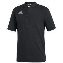 Adidas Under The Lights Short Sleeve 1/4 Zip Cage Jacket - Black FQ1961