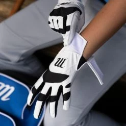 Marucci Signature Youth Batting Glove - White -Easton Glove Shop MBGSGN3Y 1 01314