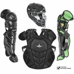 All-Star All Star System 7 Axis Intermediate Catchers Set - Solid 8 All-Star All Star System 7 Axis Intermediate Catchers Set - Solid -Easton Glove Shop as ckcc1216s7x sbk web 1