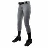 Champro Sports Champro BP11 Tournament Girls Youth Softball Pants - Grey -Easton Glove Shop grey 1