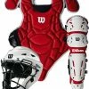 Wilson EZ Gear 2.0 Youth Small/Medium Catcher's Gear Set -Easton Glove Shop wb57202sm scarlet